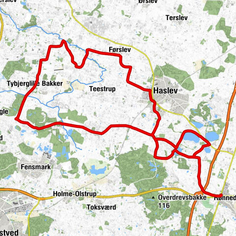 Rønnede kro - Bråby Kirke - Tybjerg Kirke - Haslev