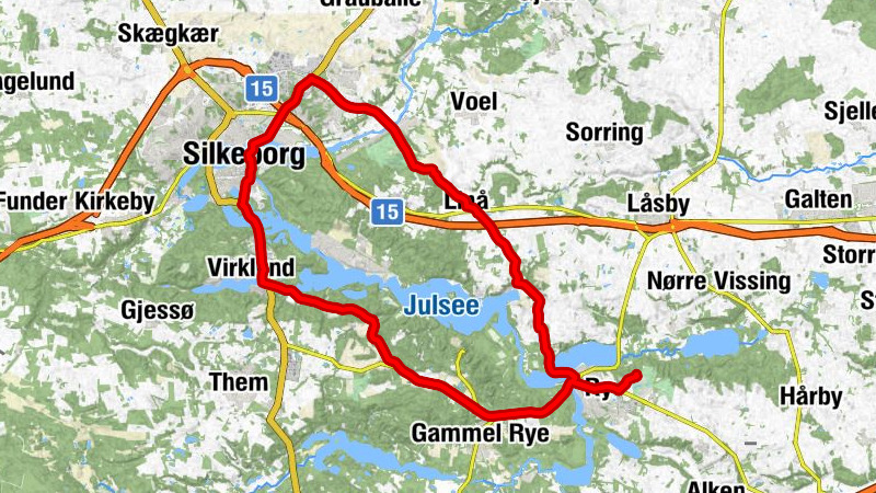 Kildebjerg Ry - Ry Kirke - Restaurant Da Angelo - Agnesbænk