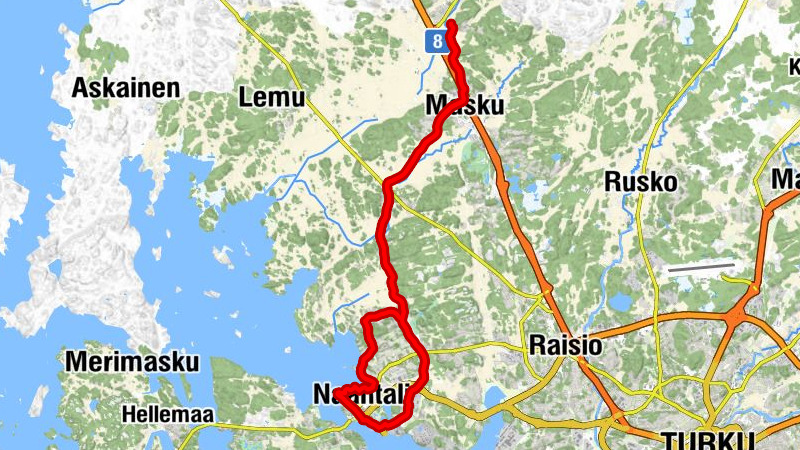 Nousiainen - Masku - Naantalin kirkko - Naantali