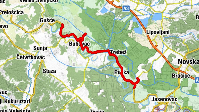 Čigoč - Selišće Sunjsko - Kratečko - Mužilovčica