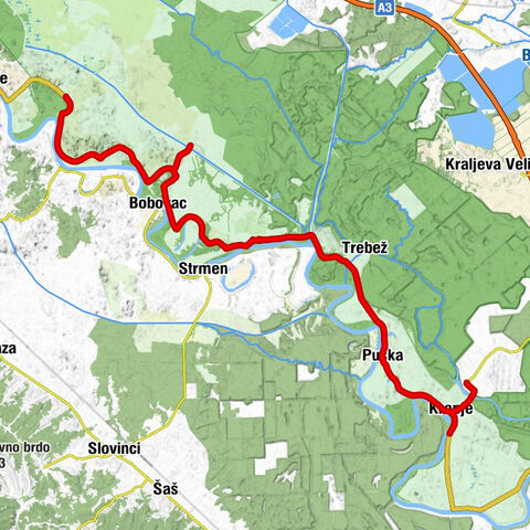 Čigoč - Selišće Sunjsko - Kratečko - Mužilovčica