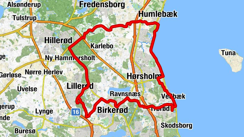 Rungsted Kyst - Høsterkøb Kirke - Grønholt Kirke - Sankt Josephs Kapel