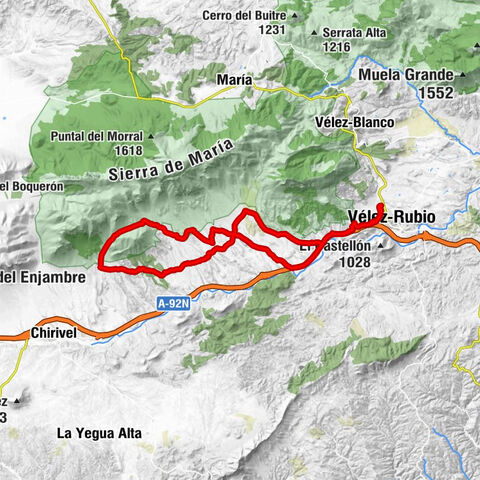 Vélez-Rubio - Collado del Mojonar - El Mojonar - Fuente Grande