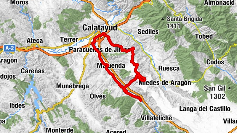 Buitrín - Morata de Jiloca - Calatayud - Paracuellos de Jiloca