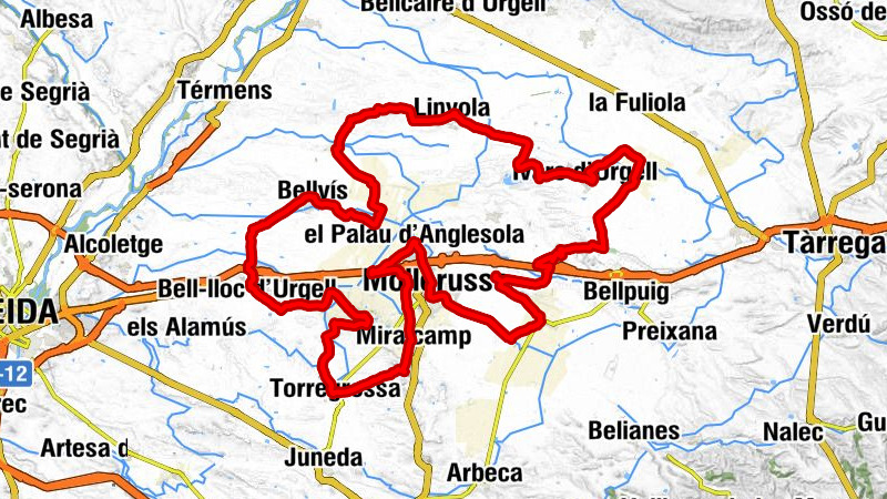 Golmés - Sant Joan Baptista - Sant Miquel de Miralcamp - la Fita Alta