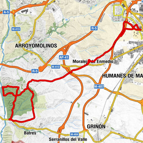 Fuenlabrada - Moraleja de Enmedio - Mesón Cachorro - Hospital de Fuenlabrada