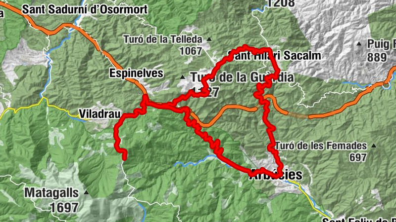 Turó d'en Miquelet - Coll de Ravell - Els Cortals