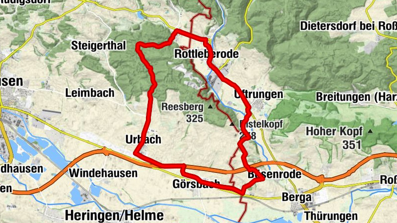 Rottleberode - Stempeda - Kalkhütte - Urbach