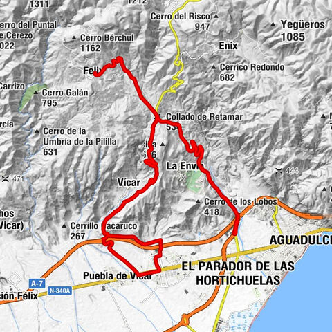 El Parador de las Hortichuelas - Collado de Retamar - Collado del Retamar - Campillo del Moro