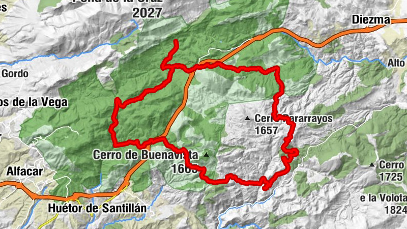 Huétor de Santillán - Collado del Cigarrón - Collado de la Zorra - Collado de las Tablas