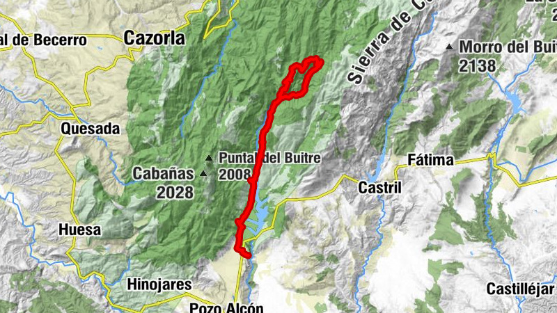 Pozo Alcón - Haza Vela - Navaciazo - Mirador Estrecho de los Perales