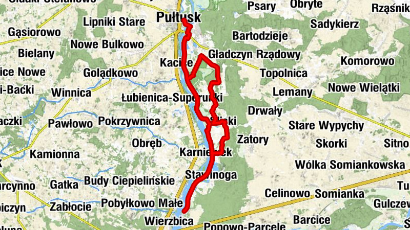 Gąsiorowo - Okopy - Kruczy Borek - Pułtusk