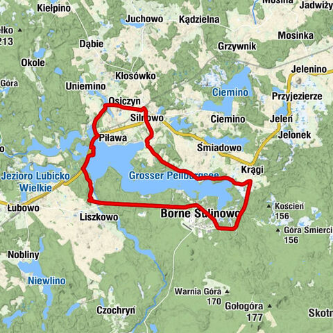 Silnowo Górne - Silnowo - Ostrogóra - Borne Sulinowo