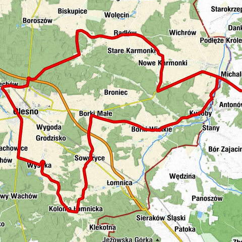 Zajazd Przystań - Ściana frontowa dawnego kościółka ewangelickiego - Kościół Wniebowzięcia Najświętszej Marii Panny - Kościół Świętych Marcina i Bartłomieja w Borkach Wielkich