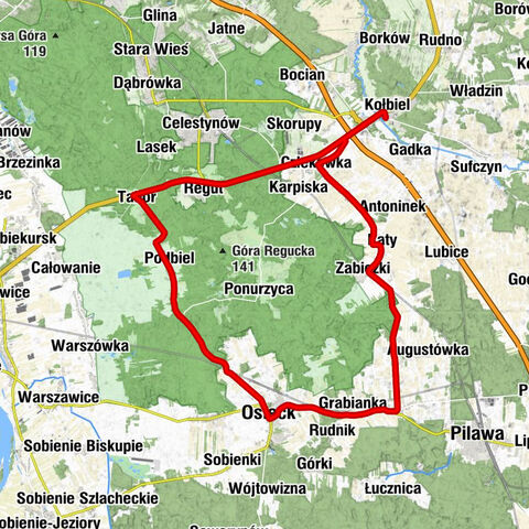 Piaski - Kołbiel - Człekówka - Osieck