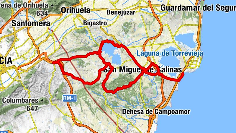 Torrevieja - Los Balcones - San Miguel de Salinas - Puerto de Rebate