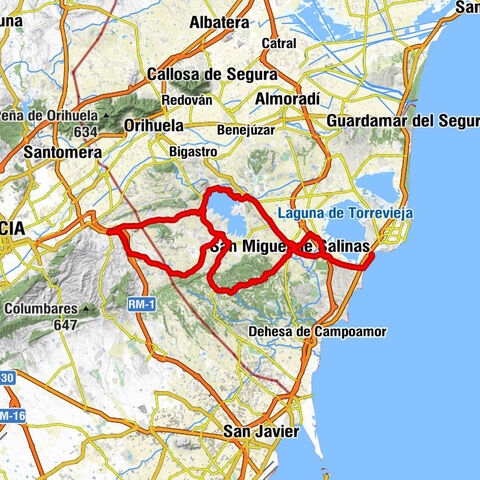 Torrevieja - Los Balcones - San Miguel de Salinas - Puerto de Rebate