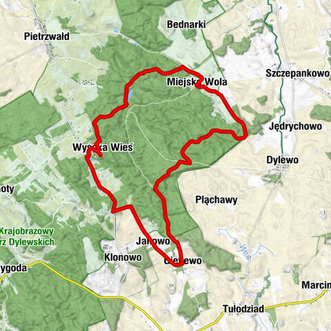Wysoka Wieś - Janowo - Giętlewo - Dylewska Góra