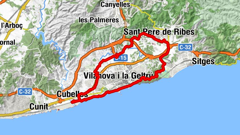 Cubelles - Sant Gervasi - Vilanova i la Geltrú - el Coll