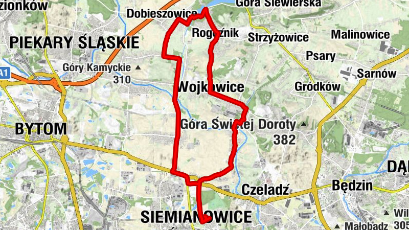 Czeladź - Kościół pw. św. Jadwigi Śląskiej w Rogoźniku - Wojkowice - Siemianowice Śląskie