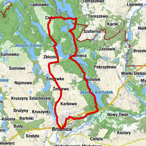 Brodnica - Zajazd Tama Brodzka - Kościół pw. Świętego Stanisława Biskupa Męczennika - Kościół pw. Świętego Jakuba Apostoła