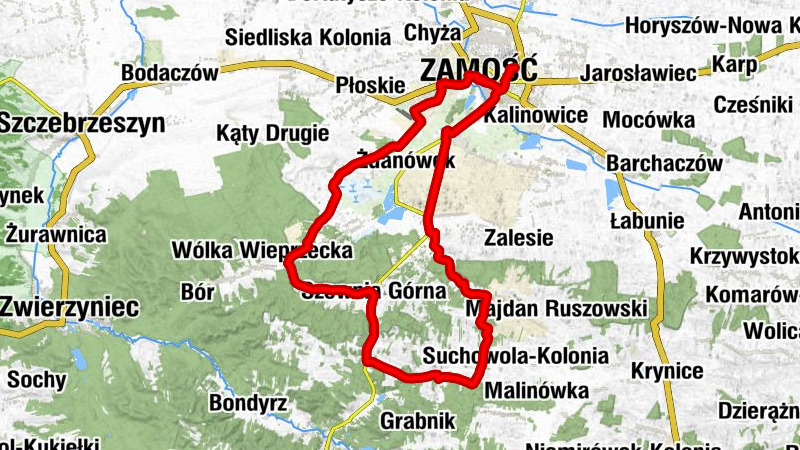 Osiedle "niebieskie" - Kapliczka pw. Świętego Romana - Kościół pw. Zwiastowania Najświętszej Maryi Panny w Szewni Dolnej - Kościół pw. Zwiastowania Najświętszej Maryi Panny w Zamościu