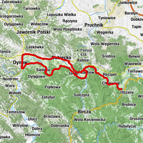 Dynów - Kościół pw. Narodzenia Matki Bożej - Kościół pw. Niepokalanego Serca Najświętszej Maryi Panny - Cerkiew Podniesienia Krzyża Świętego