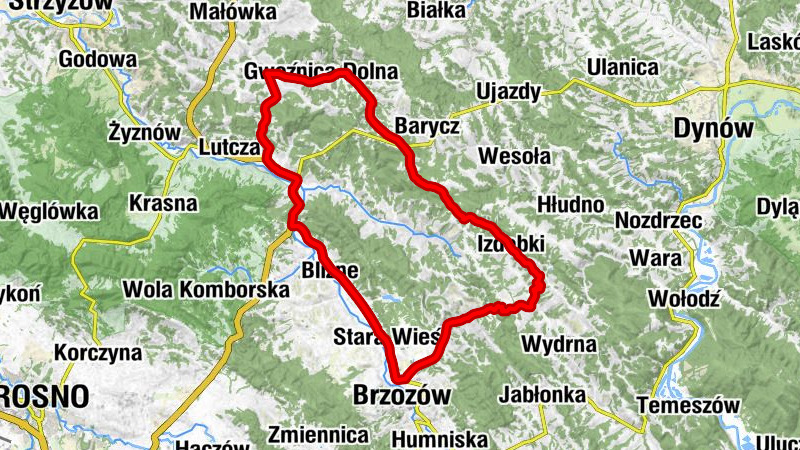 Domaradz - Babia Góra - Kaplica św. Józefa - Miasteczko