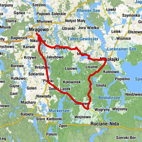 Mrągowo - Kościół pw. Matki Bożej Saletyńskiej - Kościół Nowoapostolski - Kościół pw. Świętego Maksymiliana Marii Kolbego