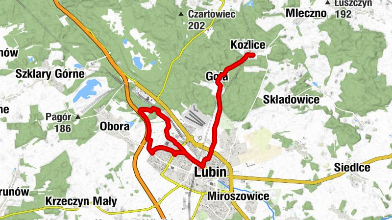 Koźlice - Gola - Lubin - Szyszka Chmielu