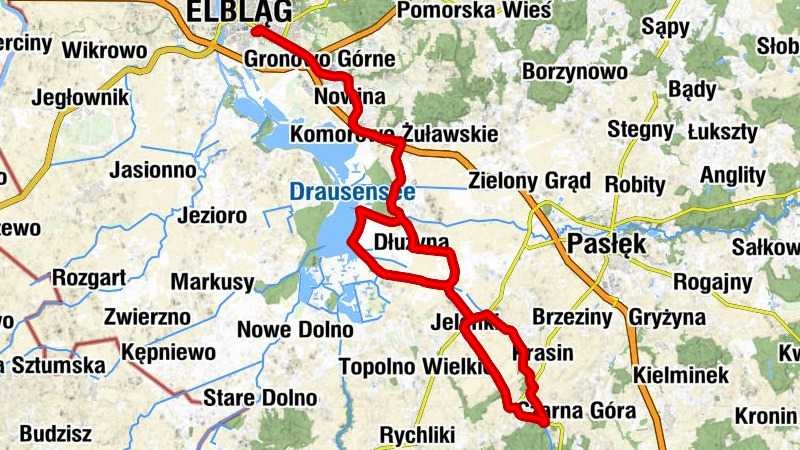 Elbląg - Gronowo Górne - Nowina - Janów