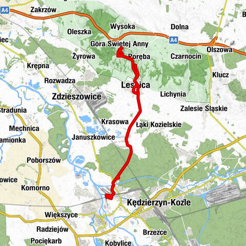 Kędzierzyn-Koźle - Kościół parafialny pw. Wszystkich Świętych - Kościół parafialny pw. Trójcy Świętej - Góra Świętej Anny