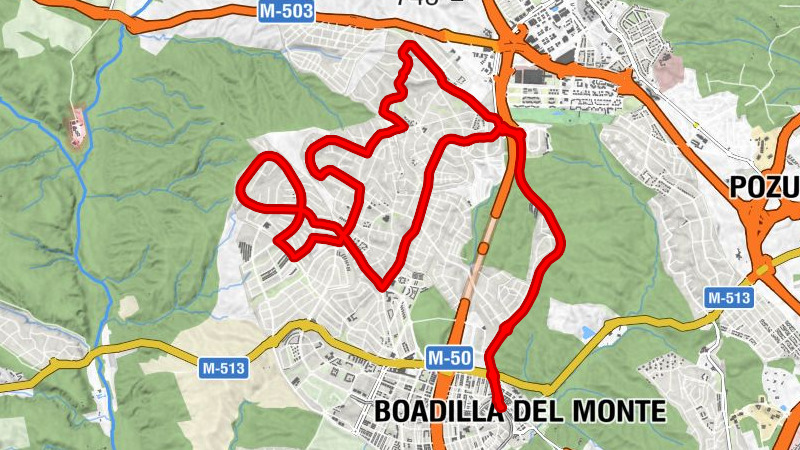 Boadilla del Monte - Madrid - Pozuelo de Alarcón - Boadilla centro