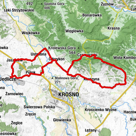 Jedlicze - Strzelnica - Sokoli Grzbiet - Działy