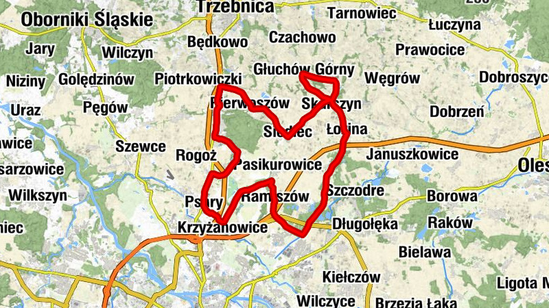 Ligota Piękna - Restauracja Oaza - Kościół Świętej Trójcy - Kościół Miłosierdzia Bożego