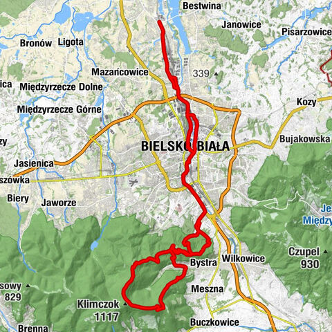 Czechowice-Dziedzice - Magura - Szyndzielnia - Kołowrót