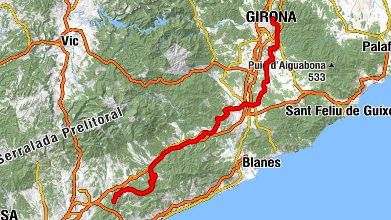 Sant Carles - Turó de Bell-lloc - el Corredor - Girona