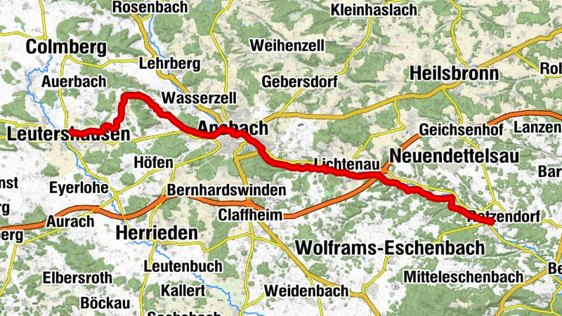 Leutershausen - Ansbach - St. Gumbertus - Windsbach
