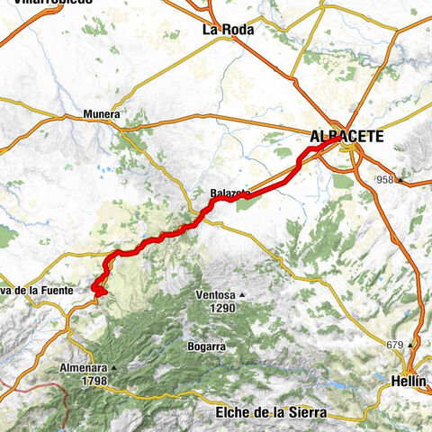 Albacete - La Parrilla - Puerto de los Pocicos - Robledo