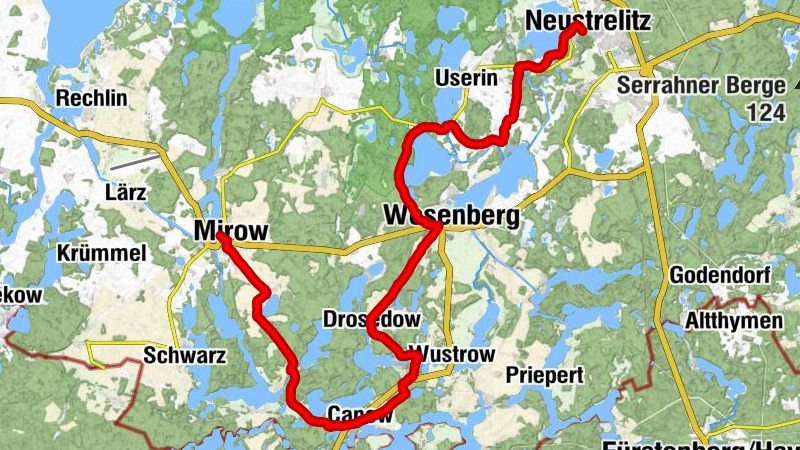 Johanniterkirche - Mirow - Restaurant Scheune - Friedrich-Wilhelm-Buttel-Platz