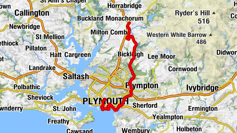 Yelverton - Bickleigh - Plymouth