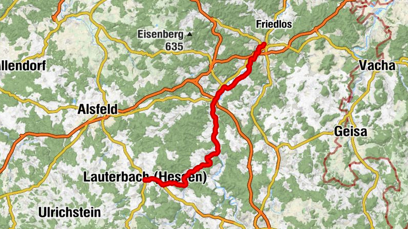 Lauterbach (Hessen) - Angersbach - Bad Hersfeld