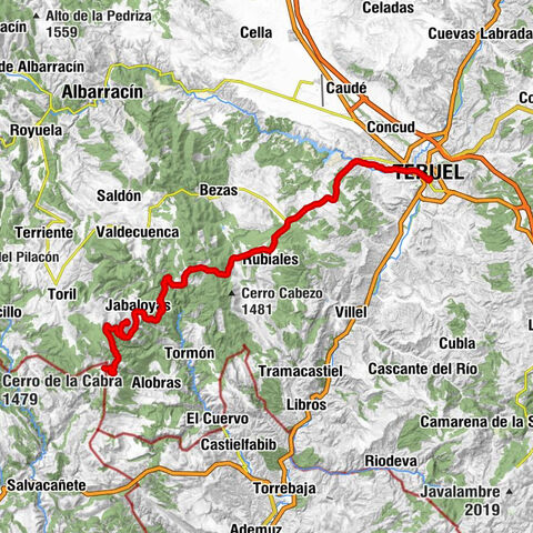 Jabaloyas - Ermita de San Cristobal - Collado de las Tabernillas - Teruel