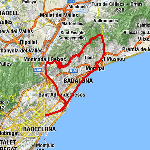 Barcelona - Turó de l'Home - Turó del Reig - Turó de Montgat