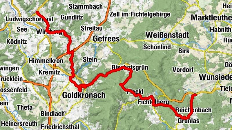 Kupferberg - St. Vitus - Gondelberg - Tröstau