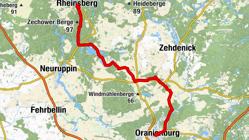 Rheinsberg (Mark) - Dorfkirche Großmutz - Dorfkirche Löwenberg - Oranienburg