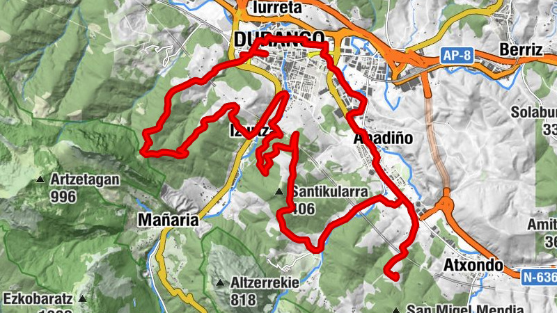 Durango - San Pedro Tabira Eliza - Andra Mari - Errotaritxuena