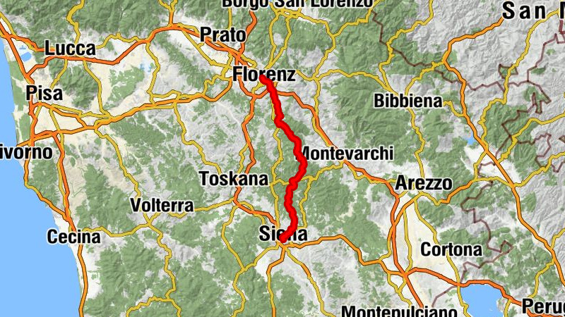 Siena - Poggio Volterrani - Monte alla Pianca - Basilica Santa Maria Novella