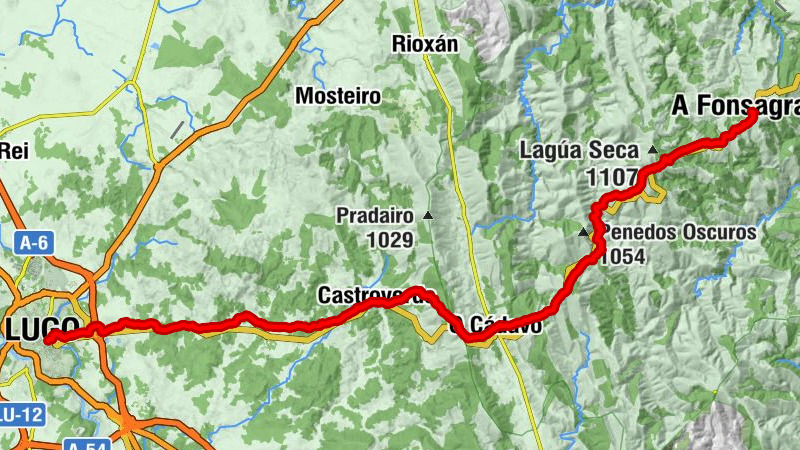 A Fonsagrada - Igrexa de Santiago da Fontaneira - Alto da Baqueriza - San Roque