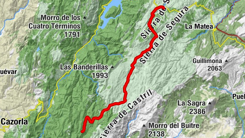 Cazorla - Collado de la Fuente Bermejo - Refugio de Rambla Seca - Pontones